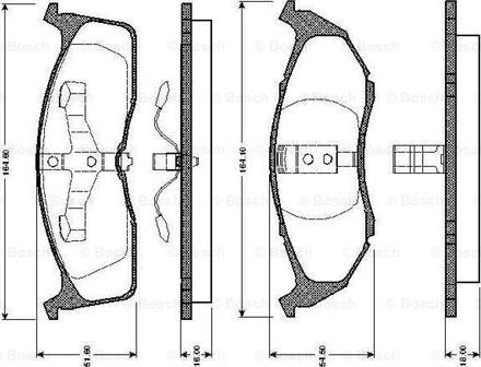 BOSCH 0 986 TB2 302 - Əyləc altlığı dəsti, əyləc diski furqanavto.az