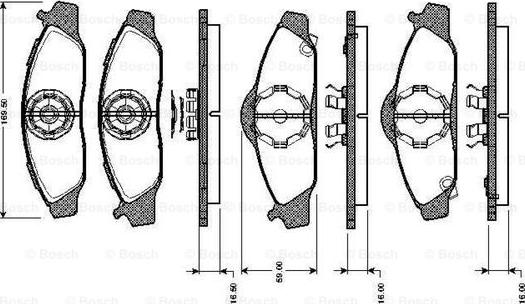 BOSCH 0 986 TB2 307 - Əyləc altlığı dəsti, əyləc diski furqanavto.az