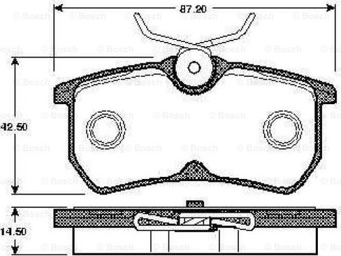 BOSCH 0 986 TB2 339 - Əyləc altlığı dəsti, əyləc diski furqanavto.az