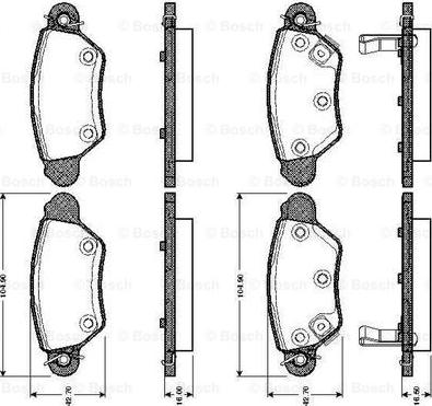 BOSCH 0 986 TB2 336 - Əyləc altlığı dəsti, əyləc diski furqanavto.az