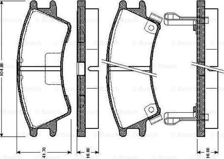 BOSCH 0 986 TB2 331 - Əyləc altlığı dəsti, əyləc diski furqanavto.az