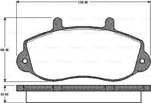 BOSCH 0 986 TB2 333 - Əyləc altlığı dəsti, əyləc diski furqanavto.az