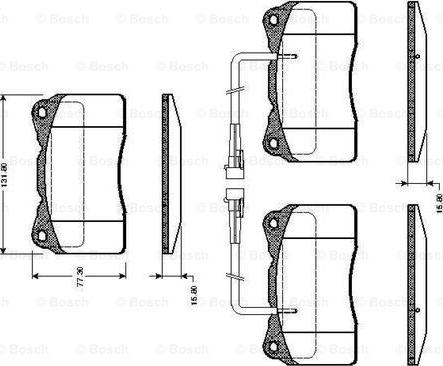 BOSCH 0 986 TB2 329 - Əyləc altlığı dəsti, əyləc diski furqanavto.az