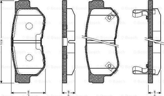 BOSCH 0 986 TB2 370 - Əyləc altlığı dəsti, əyləc diski furqanavto.az