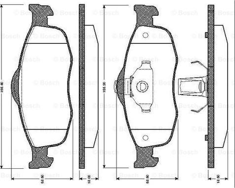 BOSCH 0 986 TB2 240 - Əyləc altlığı dəsti, əyləc diski furqanavto.az