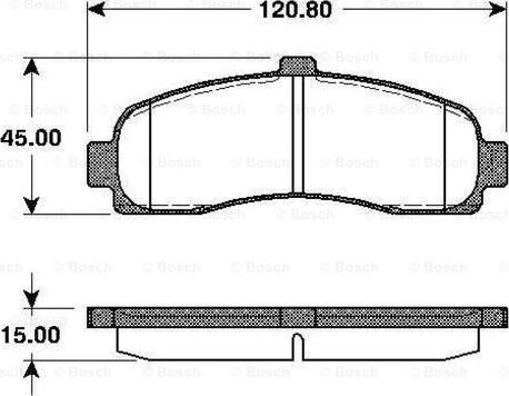 BOSCH 0 986 TB2 239 - Əyləc altlığı dəsti, əyləc diski furqanavto.az