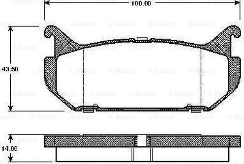 BOSCH 0 986 TB2 230 - Əyləc altlığı dəsti, əyləc diski furqanavto.az