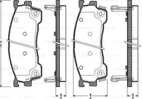 BOSCH 0 986 TB2 226 - Əyləc altlığı dəsti, əyləc diski furqanavto.az