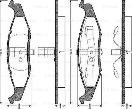 BOSCH 0 986 TB2 704 - Əyləc altlığı dəsti, əyləc diski furqanavto.az