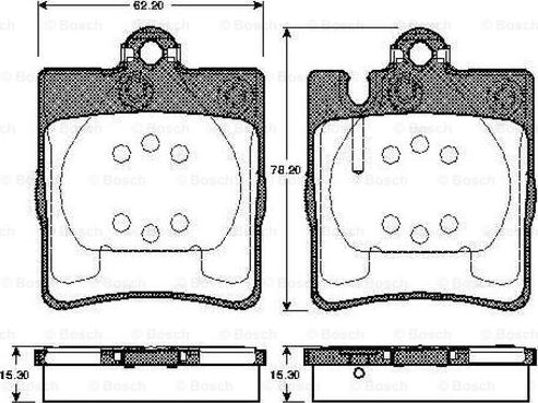 BOSCH 0 986 TB2 788 - Əyləc altlığı dəsti, əyləc diski furqanavto.az