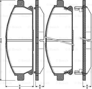 BOSCH 0 986 TB2 775 - Əyləc altlığı dəsti, əyləc diski furqanavto.az