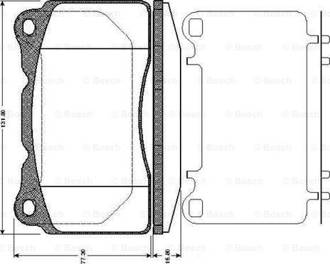 BOSCH 0 986 TB2 770 - Əyləc altlığı dəsti, əyləc diski furqanavto.az