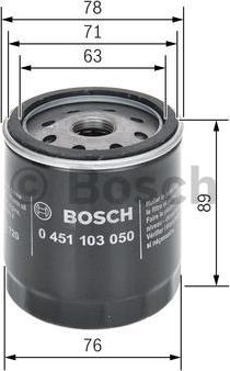 BOSCH 0 451 103 050 - Yağ filtri furqanavto.az