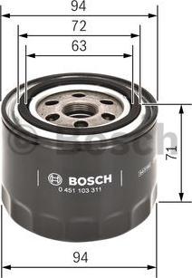 BOSCH 0 451 103 311 - Yağ filtri furqanavto.az