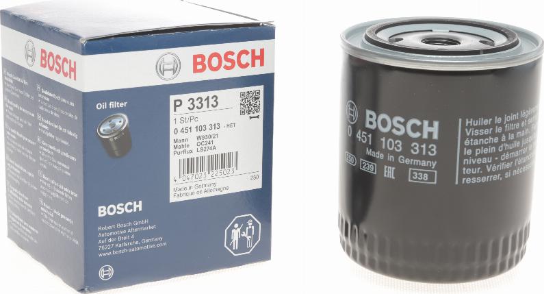 BOSCH 0 451 103 313 - Yağ filtri furqanavto.az