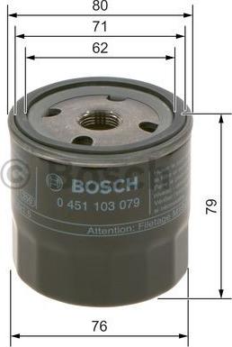 BOSCH 0 451 103 204 - Yağ filtri furqanavto.az