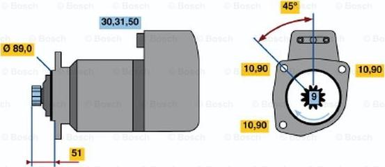 BOSCH 0 001 418 001 - Başlanğıc furqanavto.az