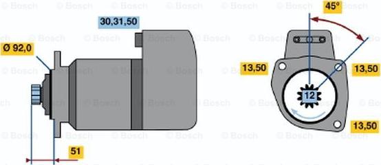 BOSCH 0 001 416 065 - Başlanğıc furqanavto.az