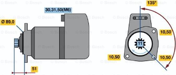 BOSCH 0 986 011 580 - Başlanğıc furqanavto.az