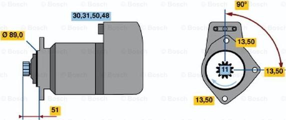 BOSCH 0 001 510 040 - Başlanğıc furqanavto.az