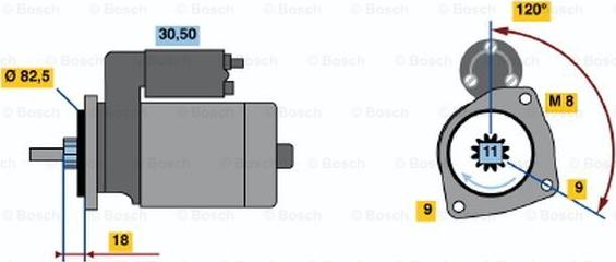 BOSCH 0 001 109 017 - Başlanğıc furqanavto.az