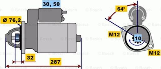 BOSCH 0 001 109 021 - Başlanğıc furqanavto.az