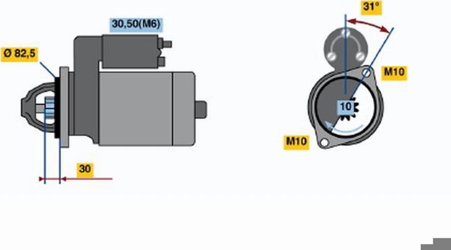 BOSCH 0 001 109 250 - Başlanğıc furqanavto.az