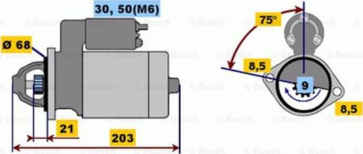 BOSCH 0 001 106 015 - Başlanğıc furqanavto.az