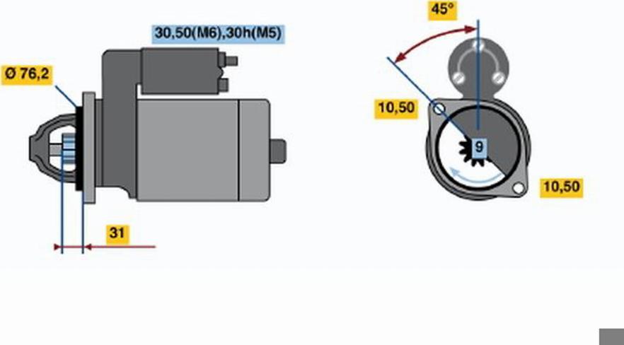 BOSCH 0 001 108 063 - Başlanğıc furqanavto.az