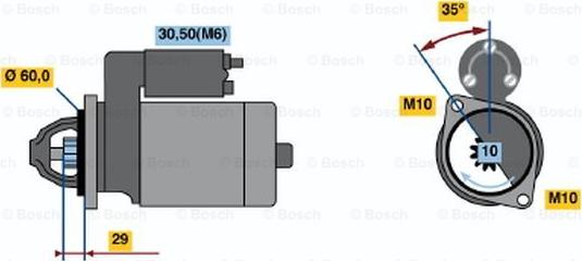 BOSCH 0 986 021 290 - Başlanğıc furqanavto.az