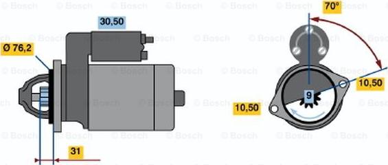 BOSCH 0 986 010 340 - Başlanğıc furqanavto.az