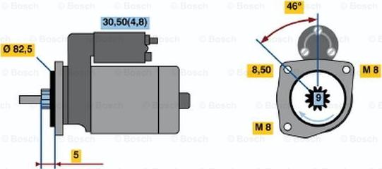 BOSCH 0 001 107 105 - Başlanğıc furqanavto.az