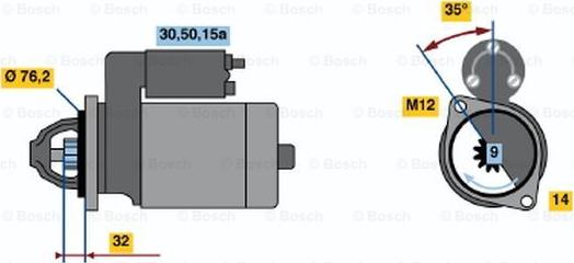 BOSCH 0 001 110 029 - Başlanğıc furqanavto.az