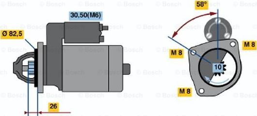 BOSCH 0 001 110 125 - Başlanğıc furqanavto.az