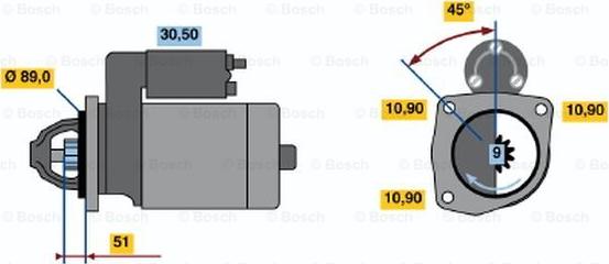 BOSCH 0 986 011 130 - Başlanğıc furqanavto.az