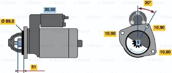 BOSCH 0 986 011 240 - Başlanğıc furqanavto.az