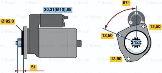 BOSCH 0 001 330 007 - Başlanğıc furqanavto.az