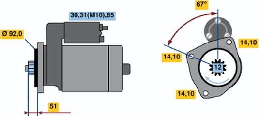 BOSCH 0001330017 - Başlanğıc furqanavto.az