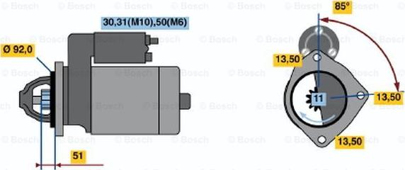 BOSCH 0 001 371 017 - Başlanğıc furqanavto.az