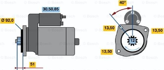 BOSCH 0 001 241 005 - Başlanğıc furqanavto.az