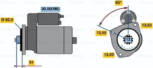 BOSCH 0 001 241 001 - Başlanğıc furqanavto.az