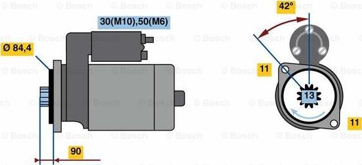 BOSCH 0 001 260 002 - Başlanğıc furqanavto.az