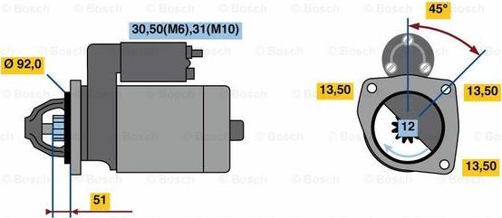 BOSCH 0 001 263 012 - Başlanğıc furqanavto.az