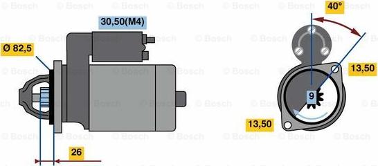 BOSCH 0 001 262 030 - Başlanğıc furqanavto.az