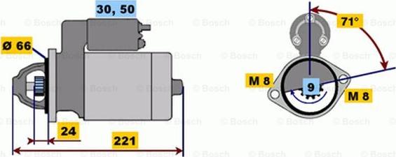 BOSCH 0 001 208 507 - Başlanğıc furqanavto.az