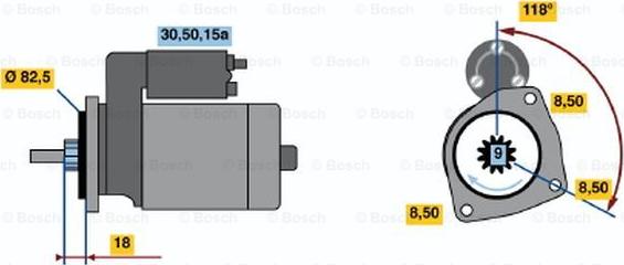 BOSCH 0 986 010 350 - Başlanğıc furqanavto.az