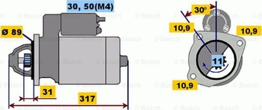 BOSCH 0 001 231 007 - Başlanğıc furqanavto.az