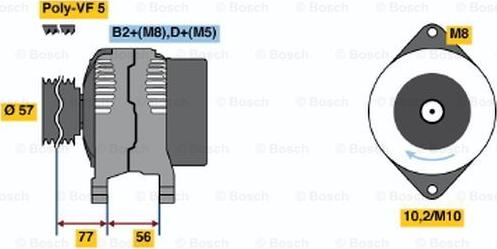 BOSCH 0 986 048 240 - Alternator furqanavto.az