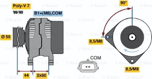 BOSCH 0 124 425 039 - Alternator furqanavto.az