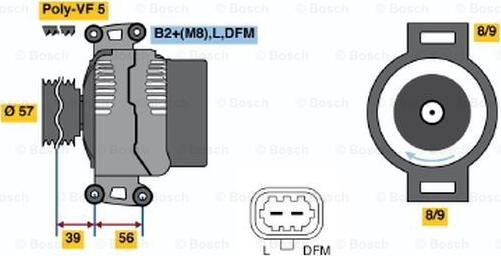 BOSCH 0 124 515 096 - Alternator furqanavto.az